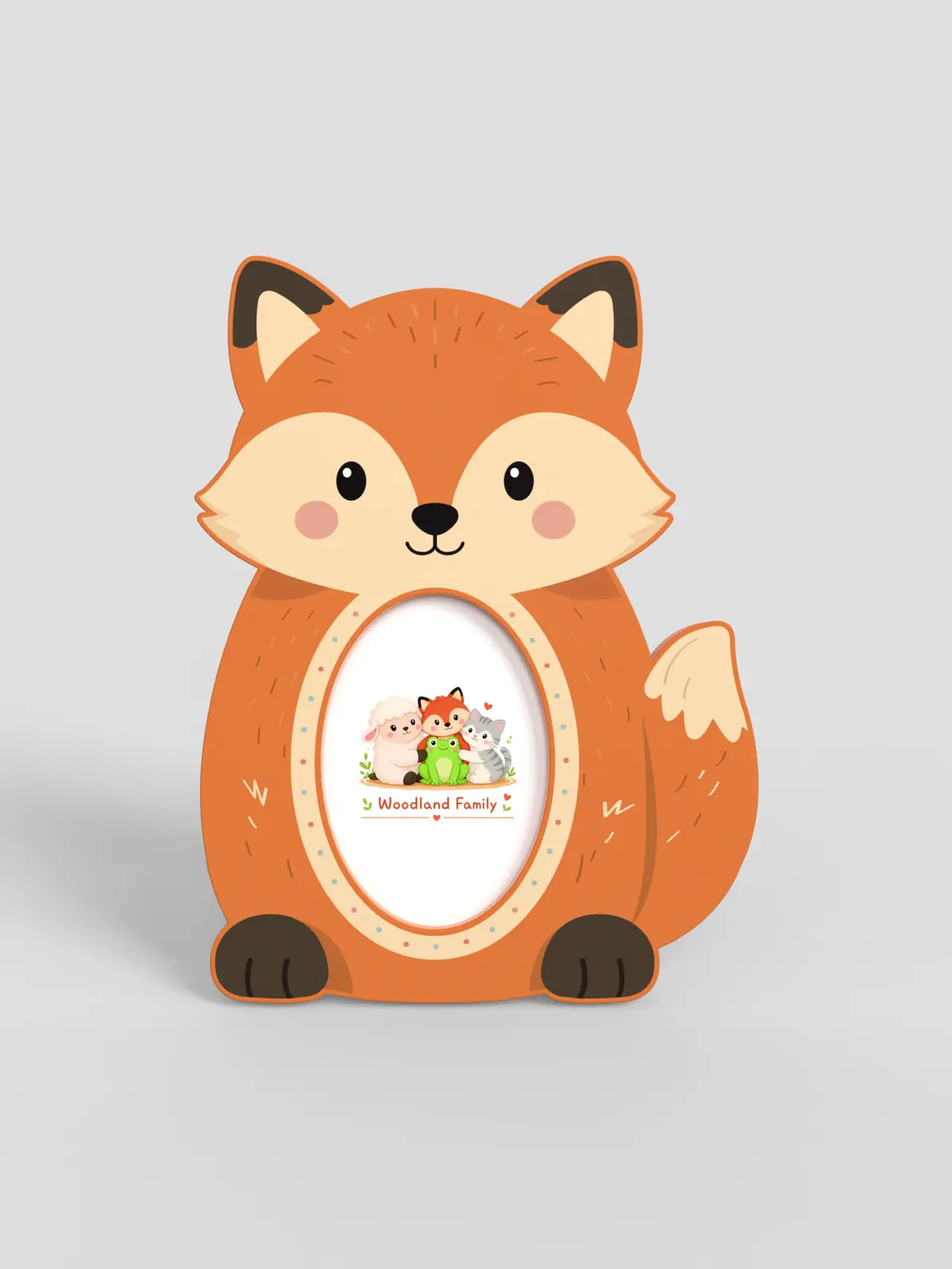 ZECUELY Woodland fox picture frame, 4×6 oval window