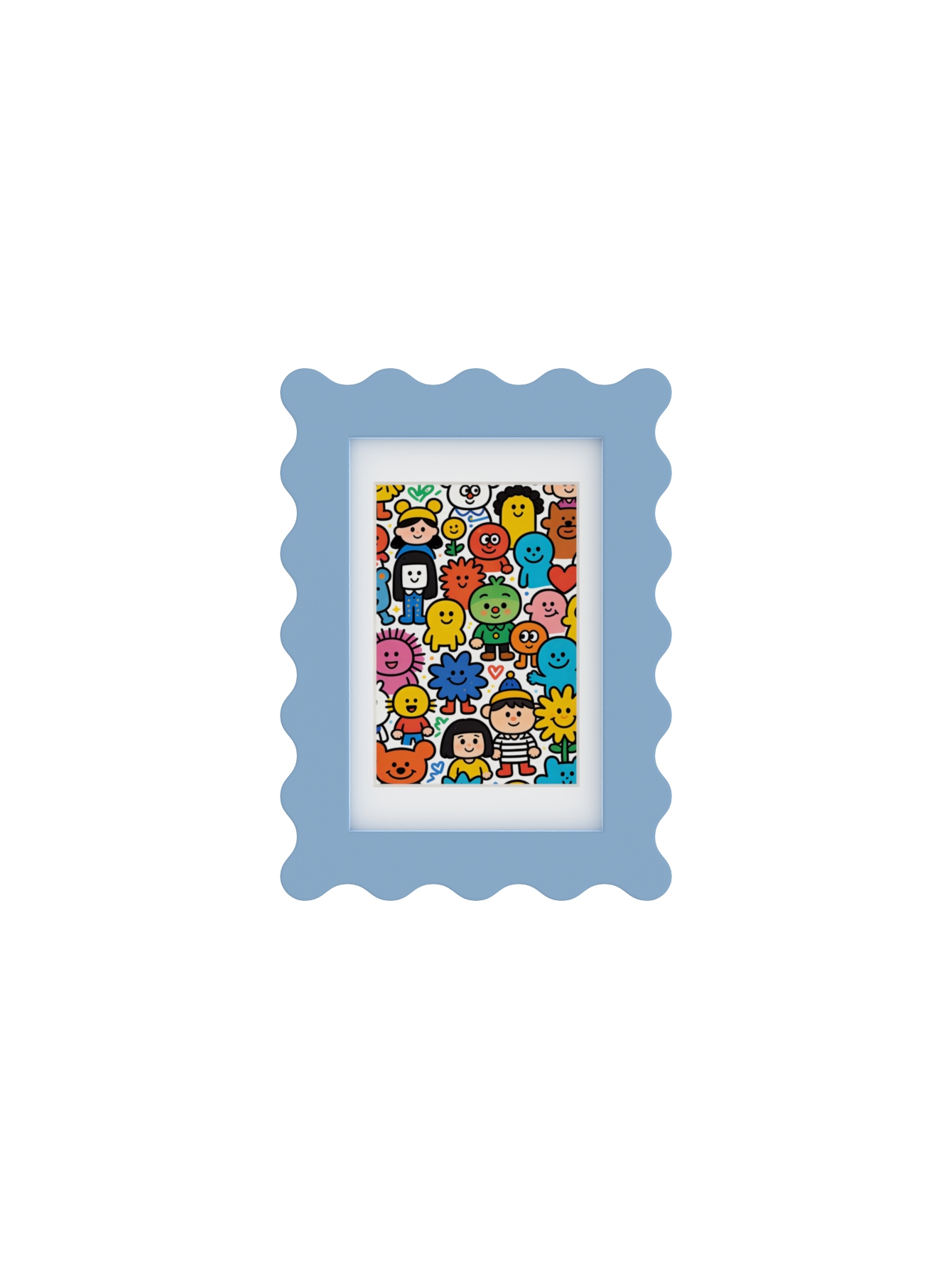 Light blue scalloped frame at 4×6