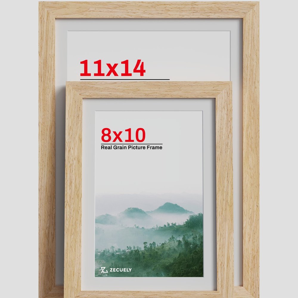 Natural oak wood grain frame
