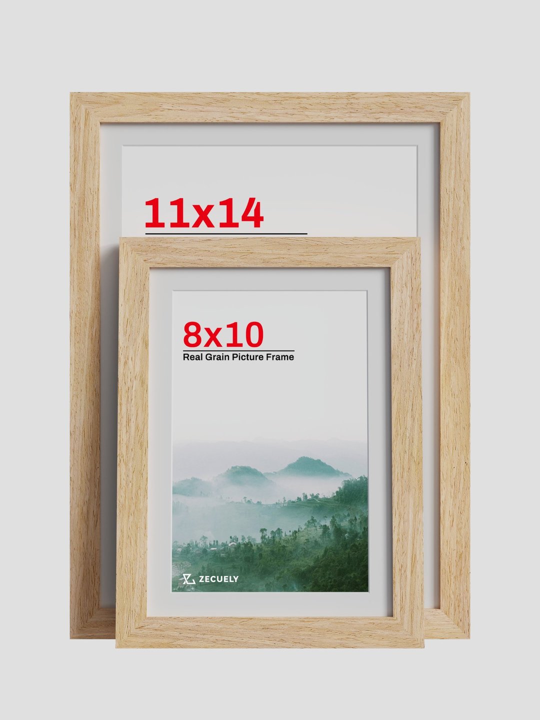 ZECUELY natural wood grain picture frame